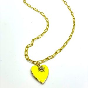 Gold tone paper chain link with charms